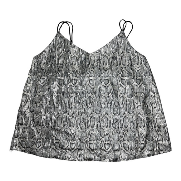 Modern Attraction Tops - Y2K Snakeskin Print Cami Top – Sleek & Sexy Spaghetti Strap Tank Size XL